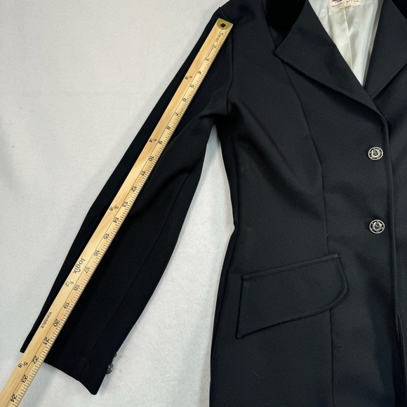 Foxwood Riding Attire Long Sleeve Button Down Jacket Womens Size 12 Black - Picture 9 of 13